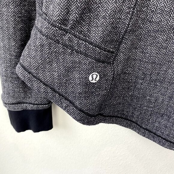 Lululemon Base Runner 1/2 Zip Heathered Herringbone 10 - Picture 7 of 11